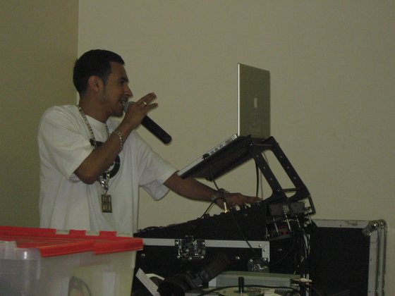 On the mic, May 2009