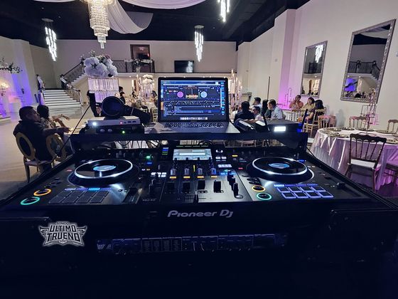 The booth before guests arrive, June 2024